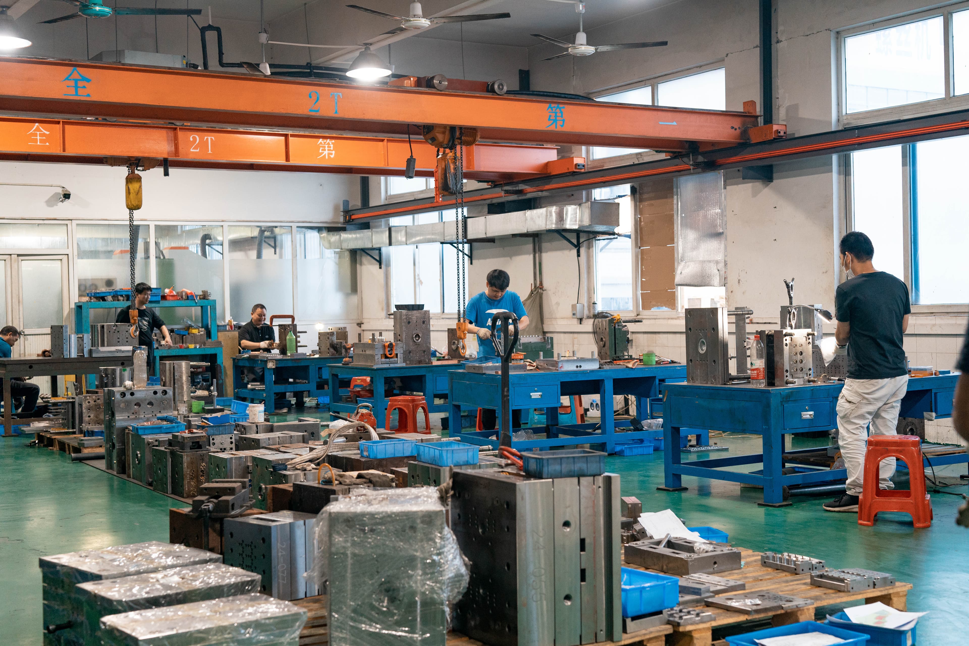 Mold assembly at a manufacturing partner facility in China