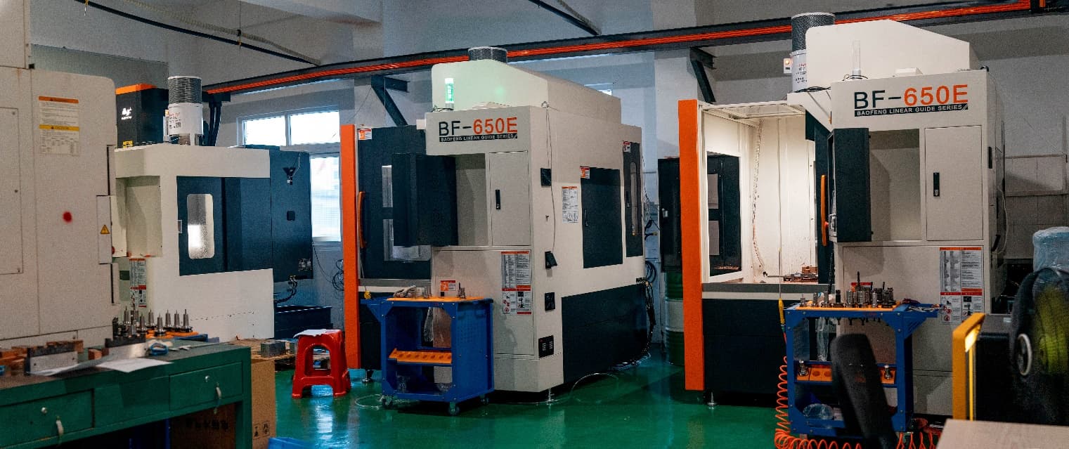 CNC machining at a manufacturing partner facility in China