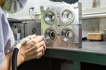 Surface finishing at a manufacturing partner facility in China